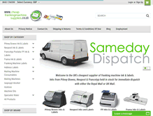 Tablet Screenshot of cheapfrankingmachinesupplies.co.uk